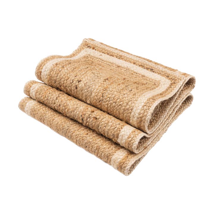 LR Home - Wholesale Table Runner - Natalie Farmhouse Solid Organic Jute Table Runner2