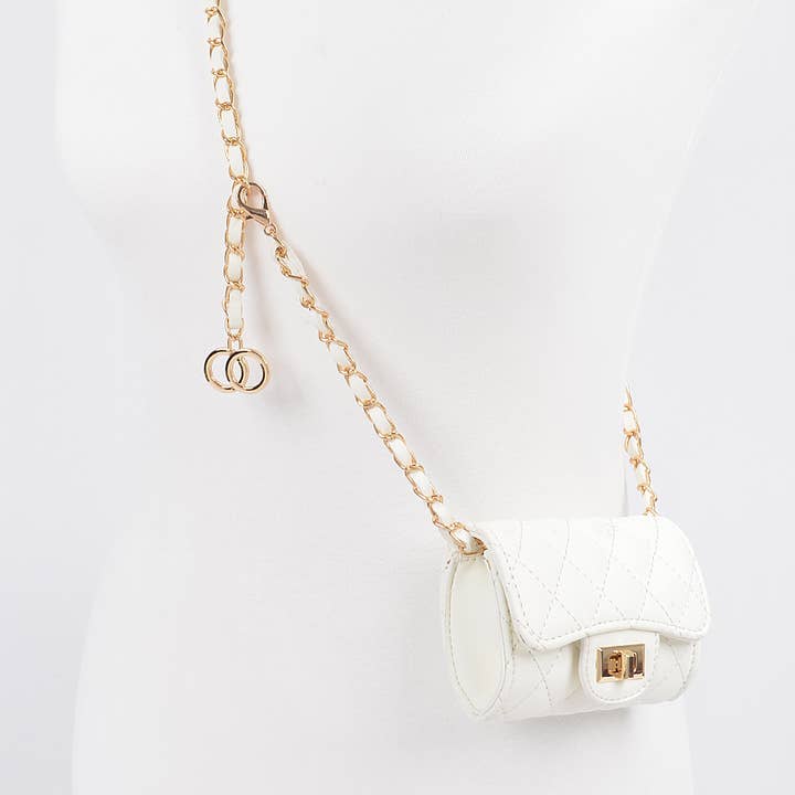 3AM BY H&D ACCESSORIES – wholesale Crossbody bag – Women's – Quilted Mini Bag w/ Chain Belt1