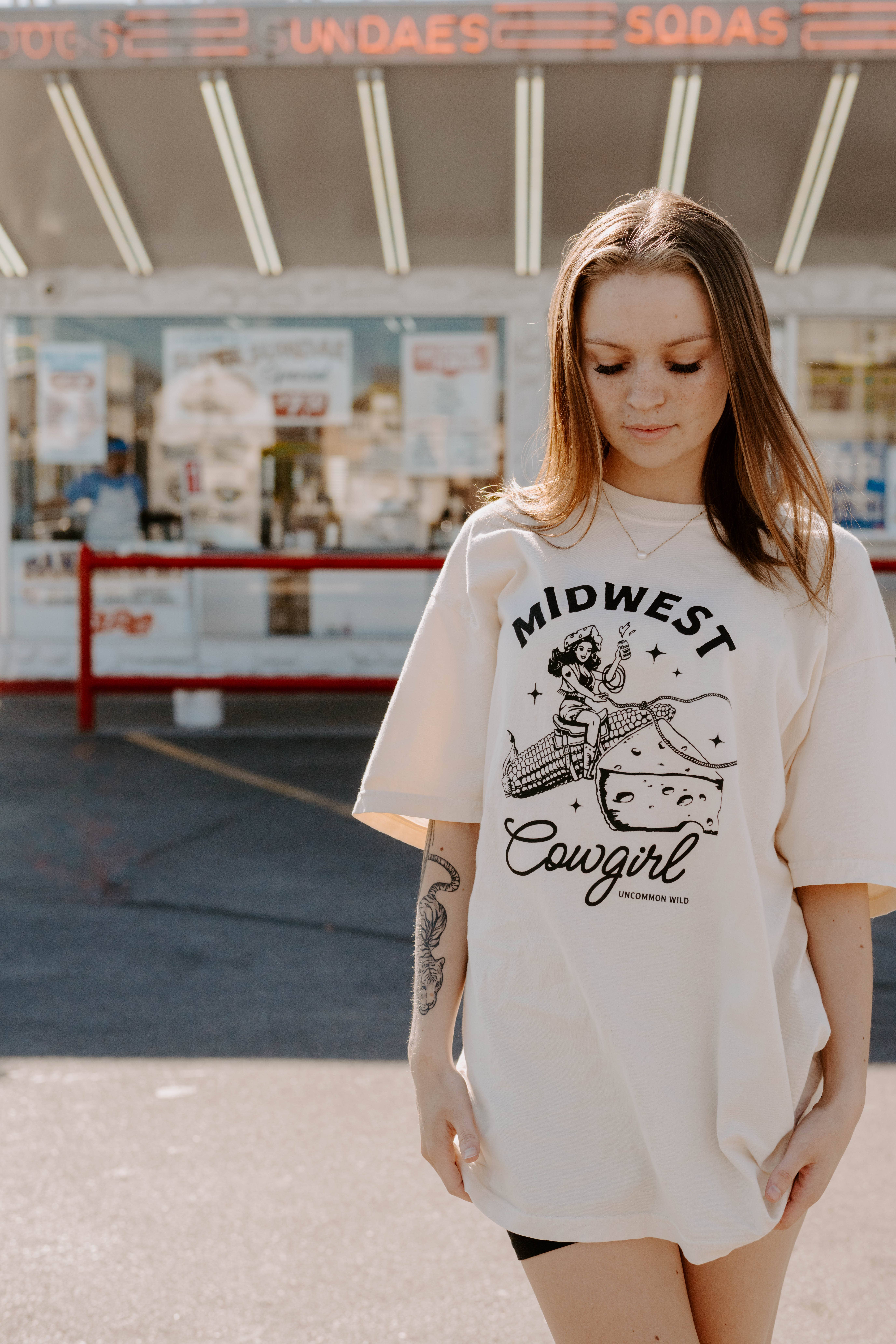 Uncommon Wild - Wholesale Screen Printed T-Shirt - Women's - Midwest Cowgirl Retro Western Comfort Colors Graphic Tee1