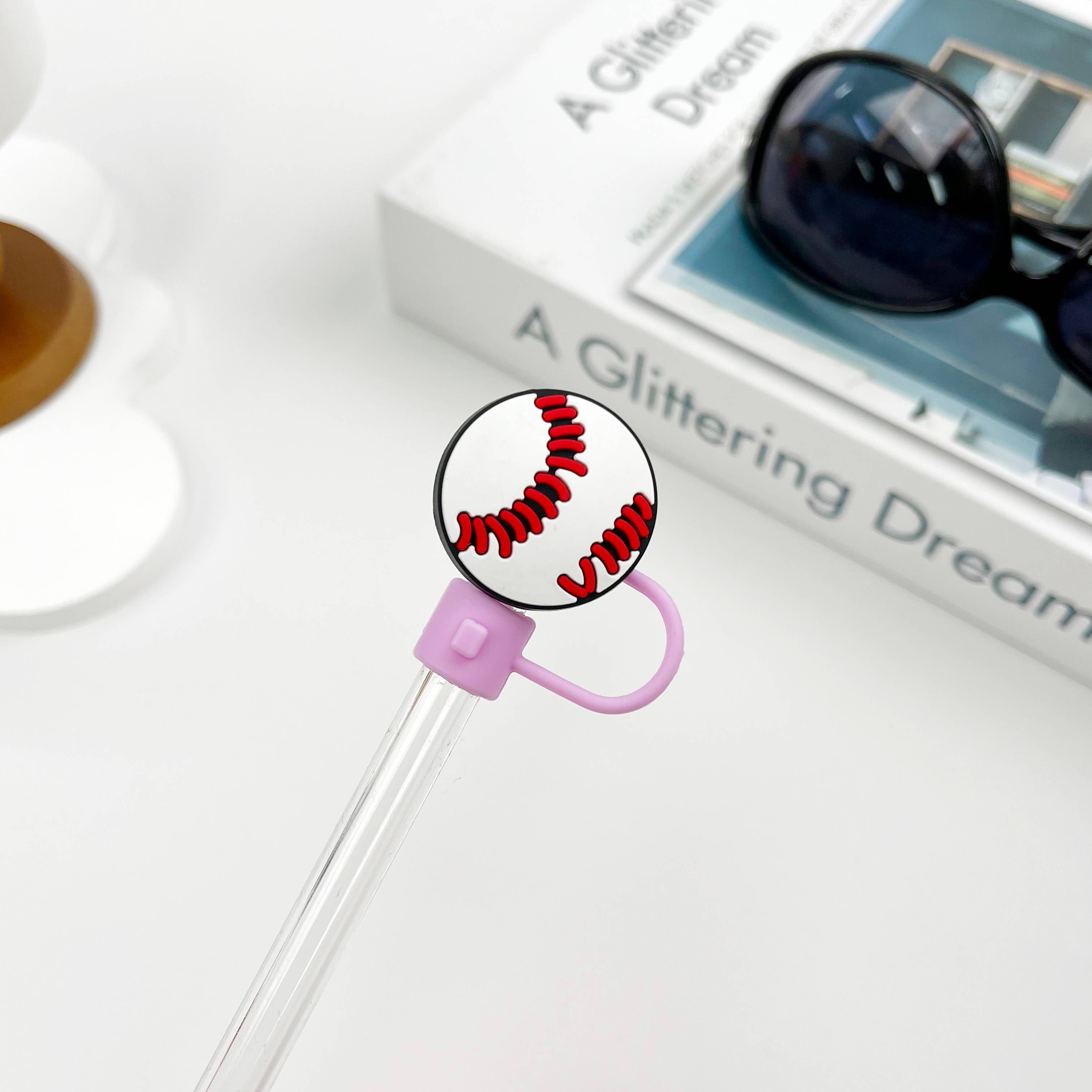 SoapElenGlen - Venta al por mayor Pajitas para beber - Cubrebolas con forma de bola de la serie Sports Series4