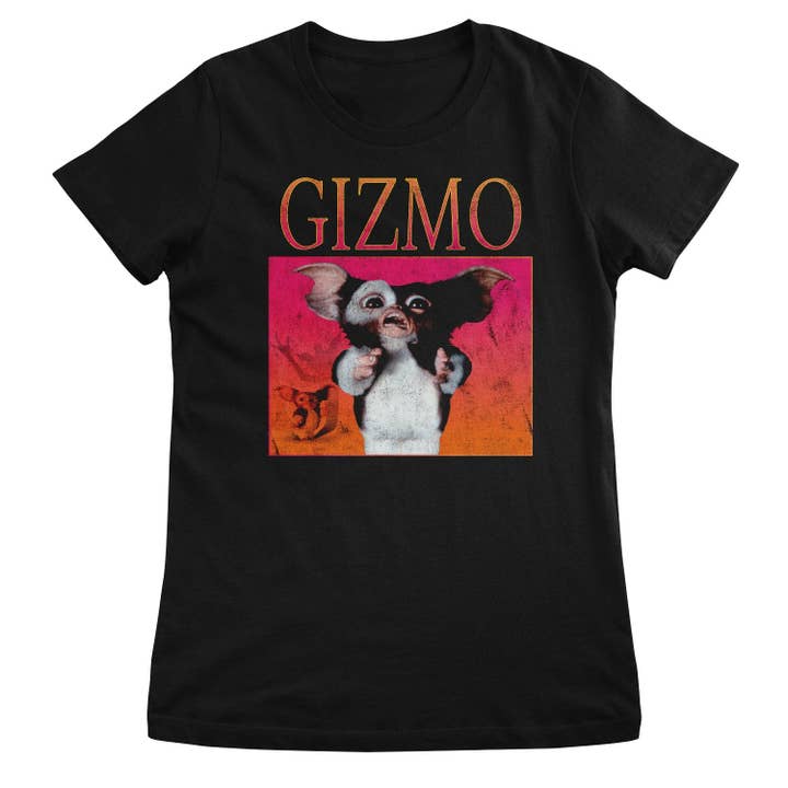 Black GIZMO Portrait Girly Tee for wholesale on Faire