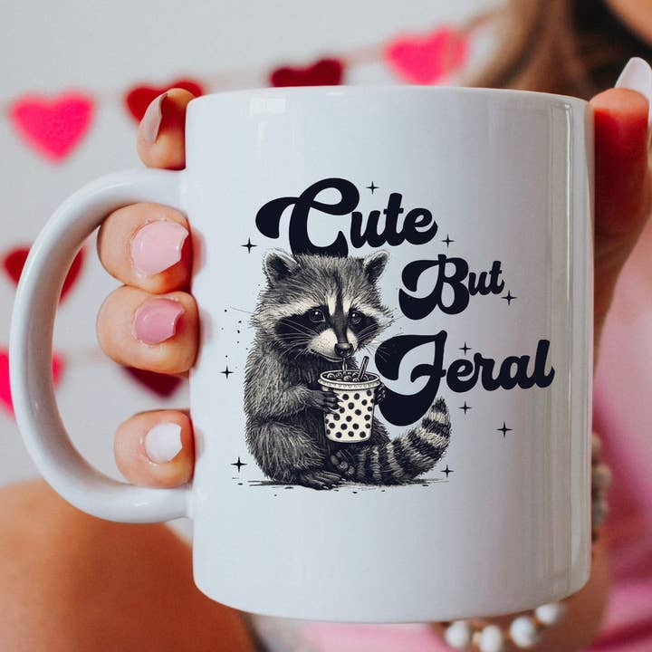 Caneca De Café Meme Guaxinim Fofo Mas Selvagem por atacado de House Of Rodan