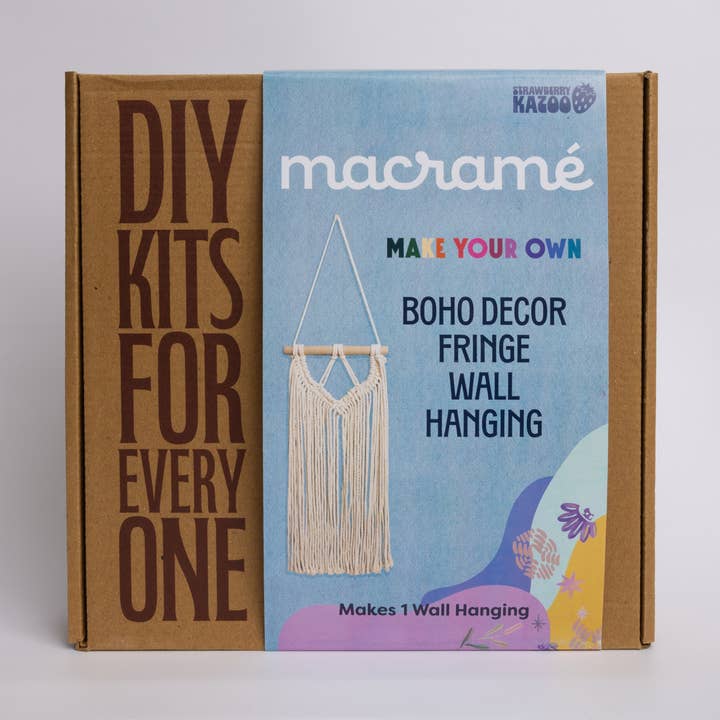 DIY Macramé Fringe Wall Hanging Kit – Boho Decor with Cotton Cord & 8" Wood Dowel for wholesale by Jewelry Made by Me