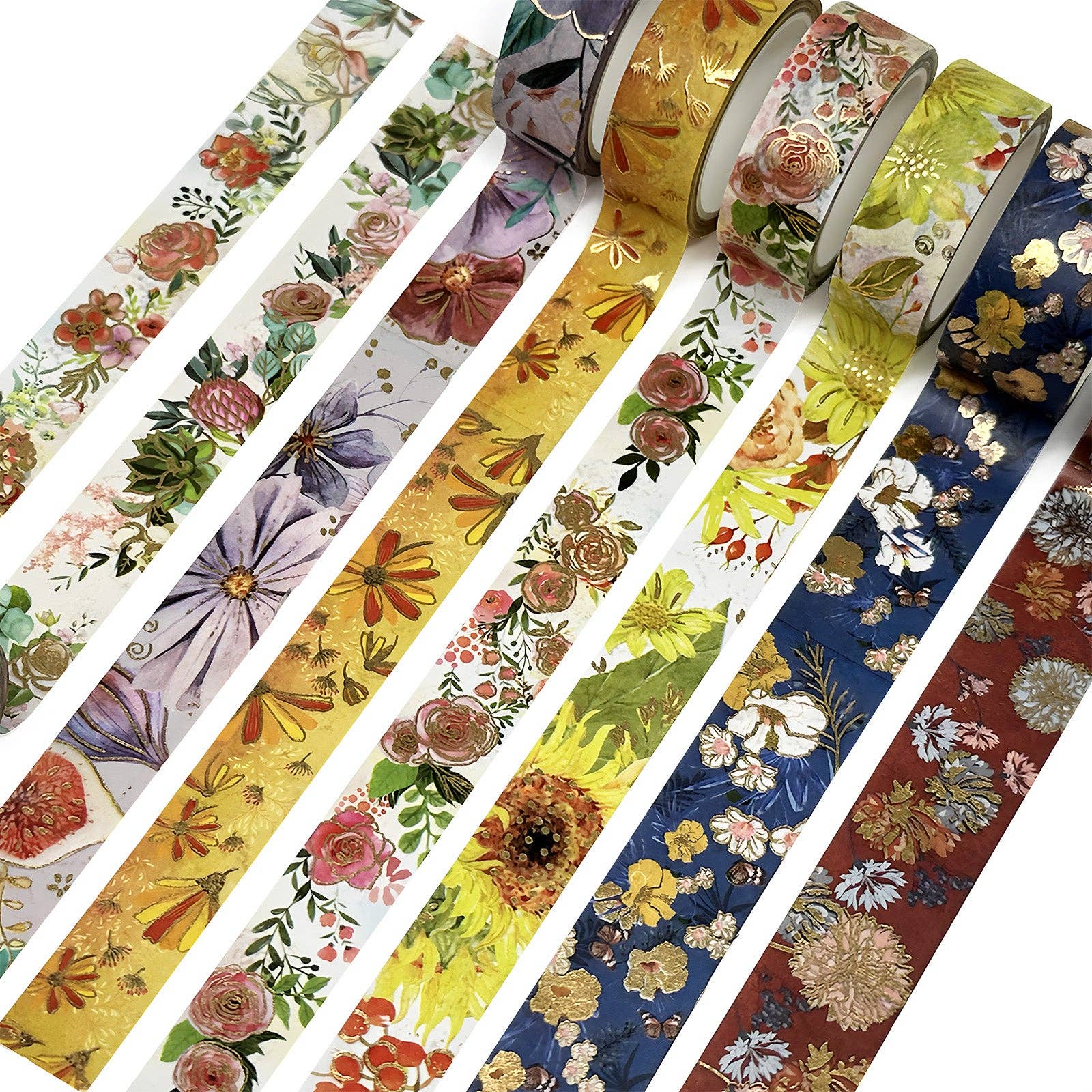Wrapables.com - Wholesale Washi Tape - Wrapables Nature Metallic Foil Washi Tape Set2