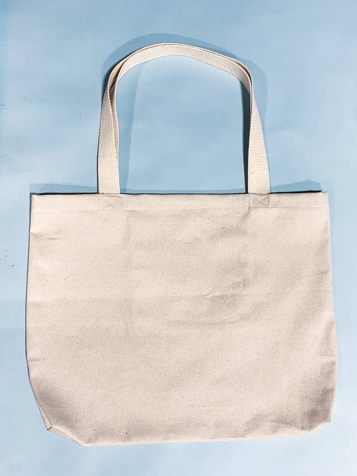 Large Customizable Tote With Pocket // Ethically Made in TX for wholesale by The Bright Factory