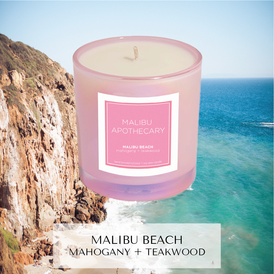 Malibu Apothecary - Wholesale Jar/Filled Candle - Iridescent Pink Candle15