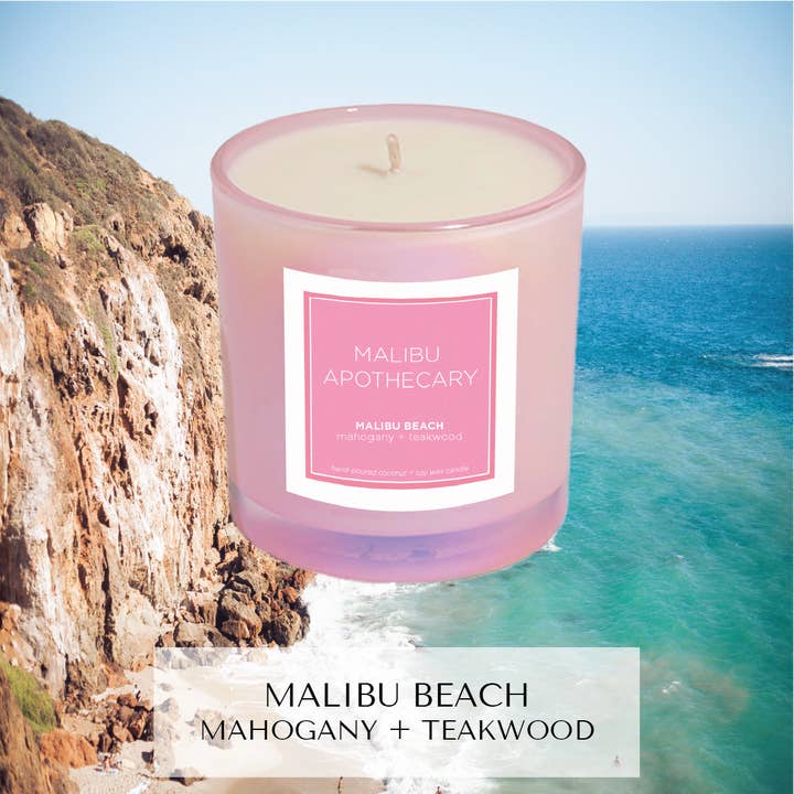 Malibu Apothecary - Wholesale Jar/Filled Candle - Iridescent Pink Candle15