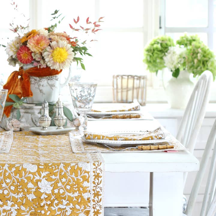 PACIFIC & ROSE TEXTILES - Wholesale Placemat - Placemat Pacho Saffron, Set of 4 4