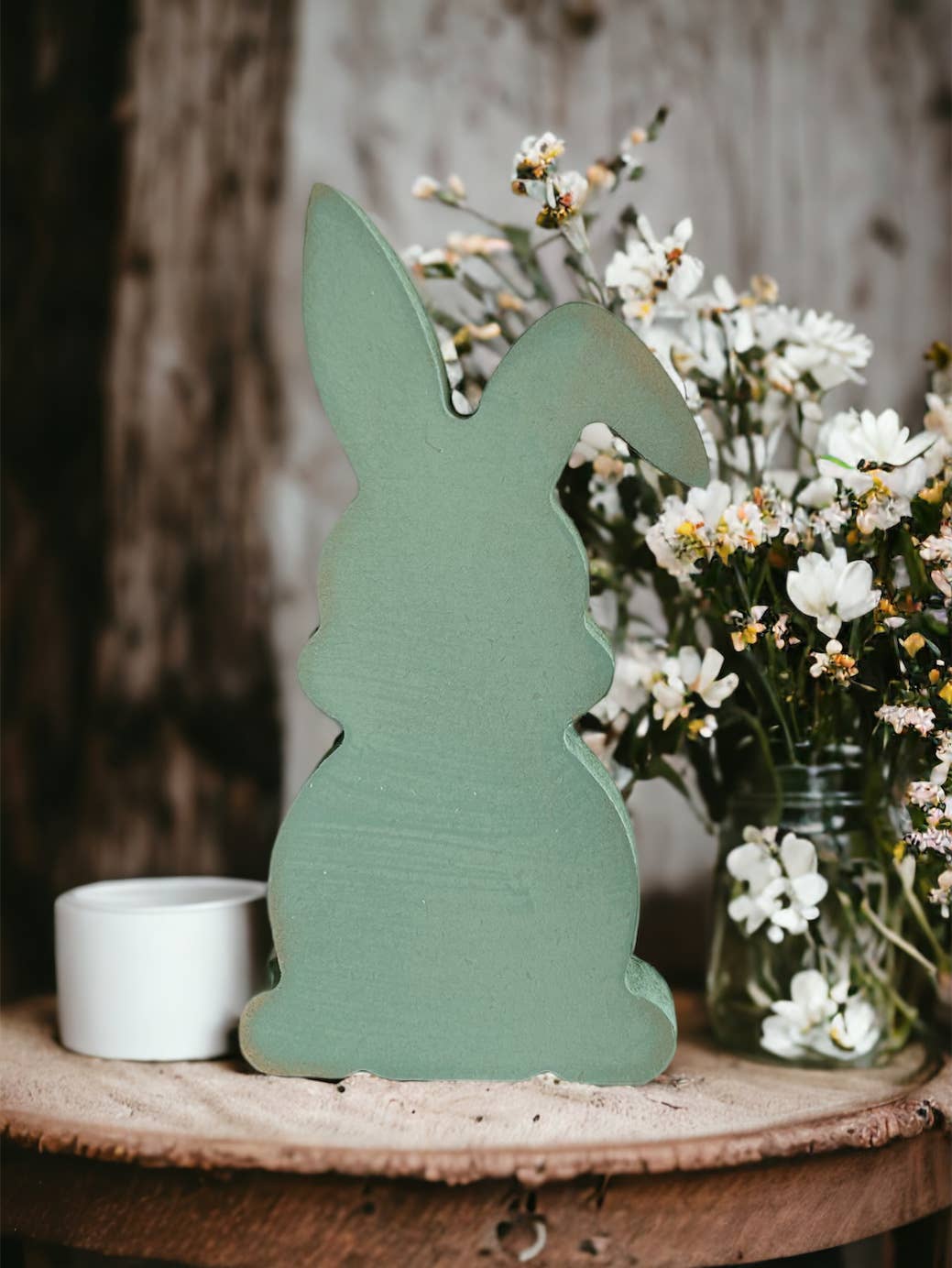 Inkwood Crafters - Wholesale Decorative Tabletop Object - Primitive/Rustic Wood Easter/Spring Bunny - Style Three4