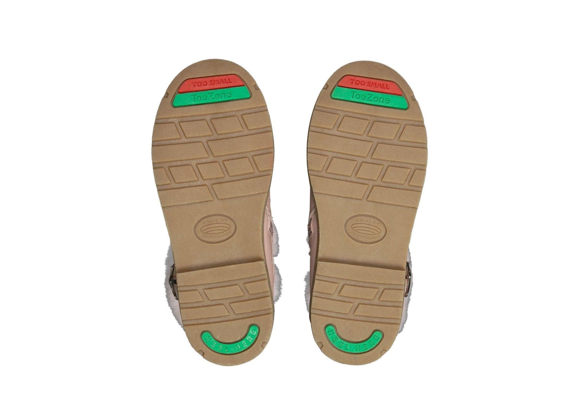 ToeZone - Vendita all'ingrosso Scarpe casual - Bambini - JO - Stivali rosa in pelle e pelliccia scamosciata da bambina6