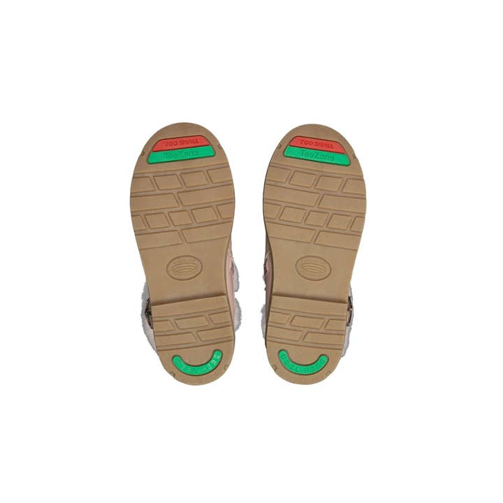 ToeZone - Vendita all'ingrosso Scarpe casual - Bambini - JO - Stivali rosa in pelle e pelliccia scamosciata da bambina6