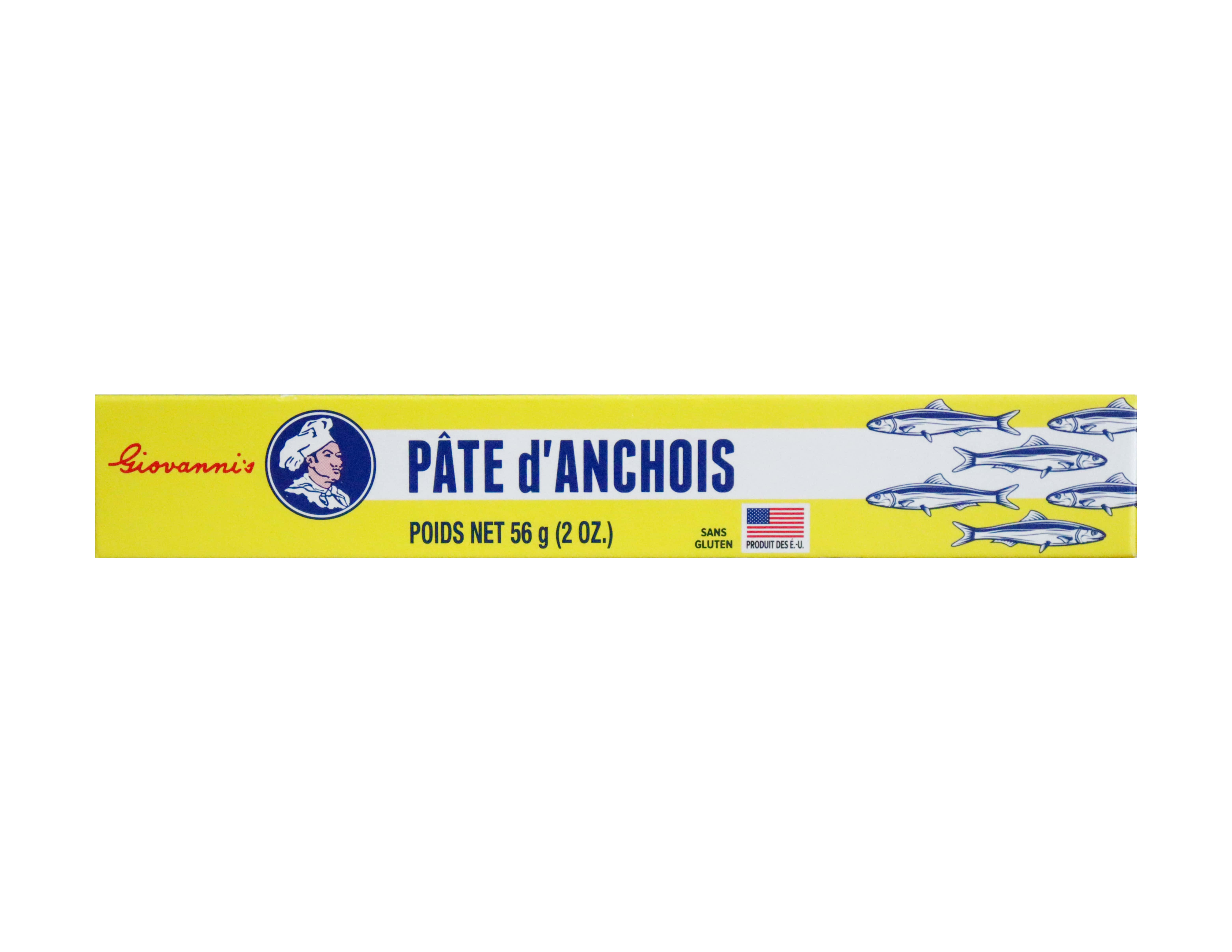Giovanni's - Vente Poissons/fruits de mer - Pâte d'anchois Made in USA de Giovanni en tubes8