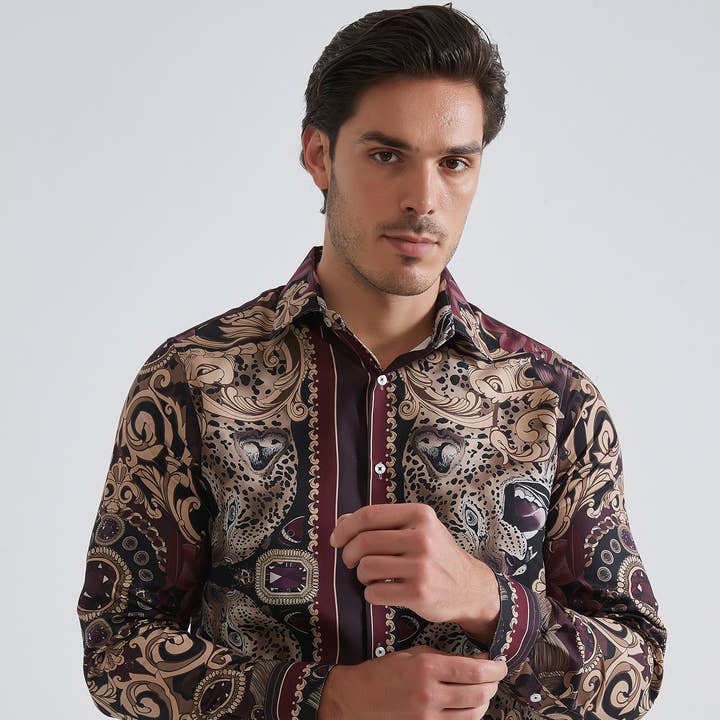 Comfort cut patterned shirt for wholesale by Yves Enzo