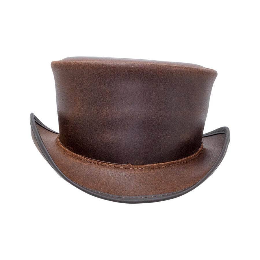 American Hat Makers - Wholesale Fedora - Unisex - Genuine Leather Top Hat - Style Marlow Unbanded6