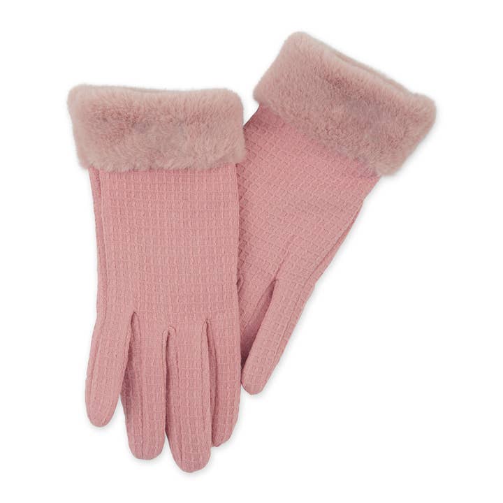Winter Waffle Gloves - Pink for wholesale by Hadley Wren