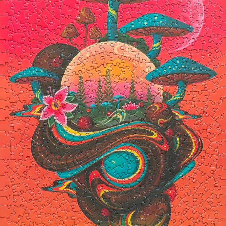 Oakland Puzzle Company - Wholesale Puzzle - Adult - Microcosm 500-piece Jigsaw Puzzle art by Paul Lewin