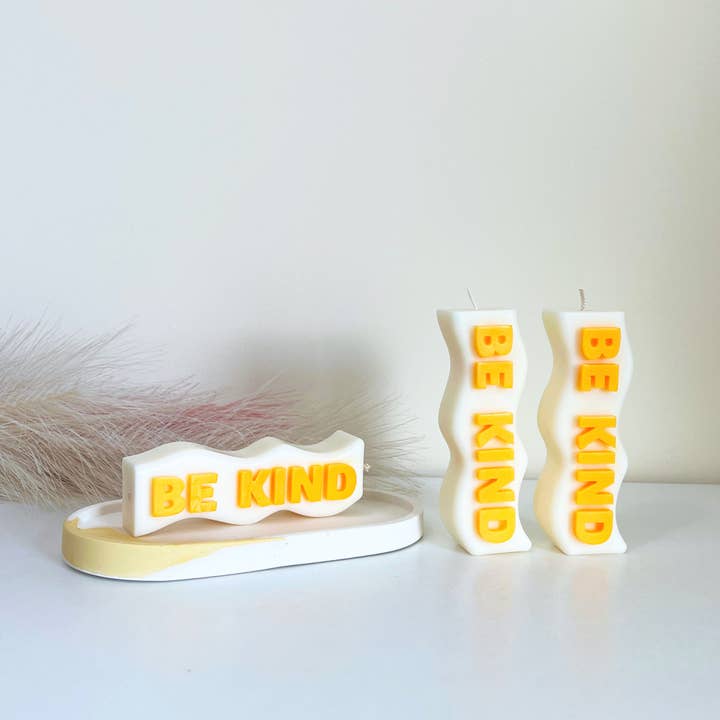 Eli and Things - Wholesale Novelty Candle - Be Kind Word Art Candle - Aesthetic Soy Candle Gifts