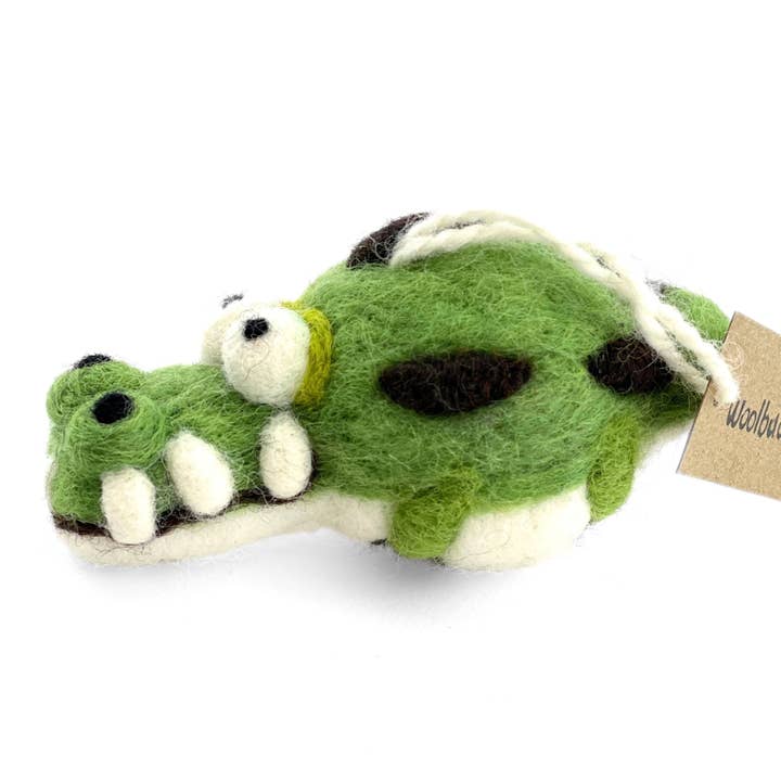 Woolbuddy - Wholesale Ornament Set - Alligator ornament (premade)