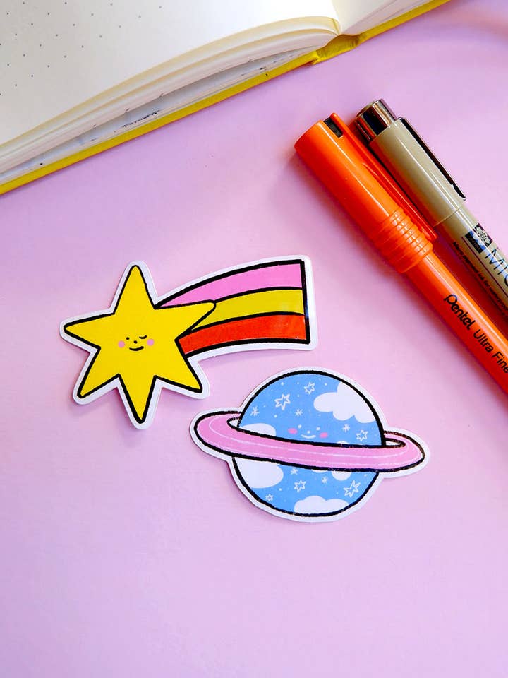 Ensemble d'autocollants Spaced Out pour la vente par Bronagh Lee