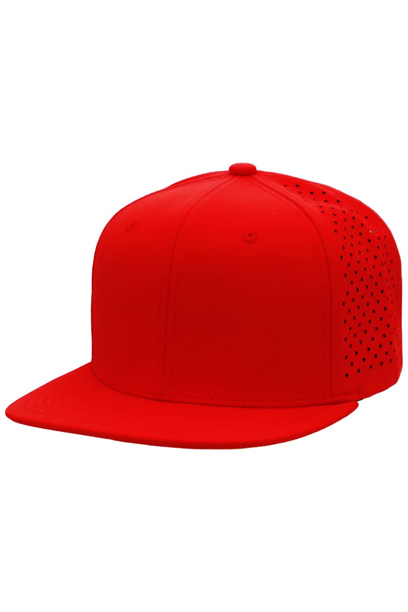 Cap Zone - Wholesale Flat Brim Cap - Unisex - Six Panel Flat Bill Perforated Snapback12