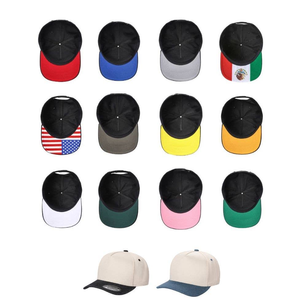 DOBBI - Wholesale Baseball Cap - Unisex - 5 Panel Tencel Snapback Caps14