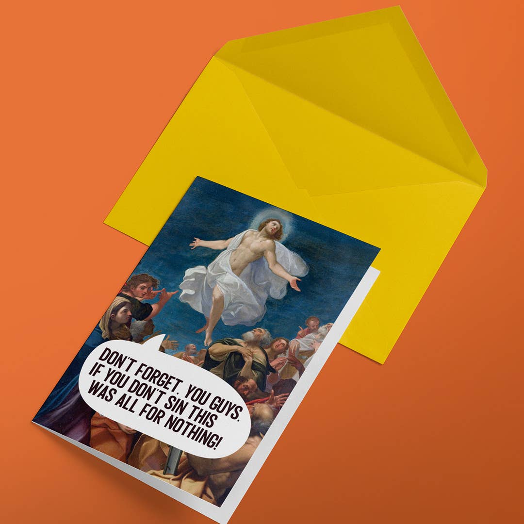 Squirrel Friend Gifts – postal de Páscoa por atacado – Feliz Pecado - Cartão Religioso Engraçado de Páscoa3