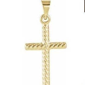 14K Yellow 12.3x8.5 mm Cross Pendant for wholesale by NYMAN JEWELERS