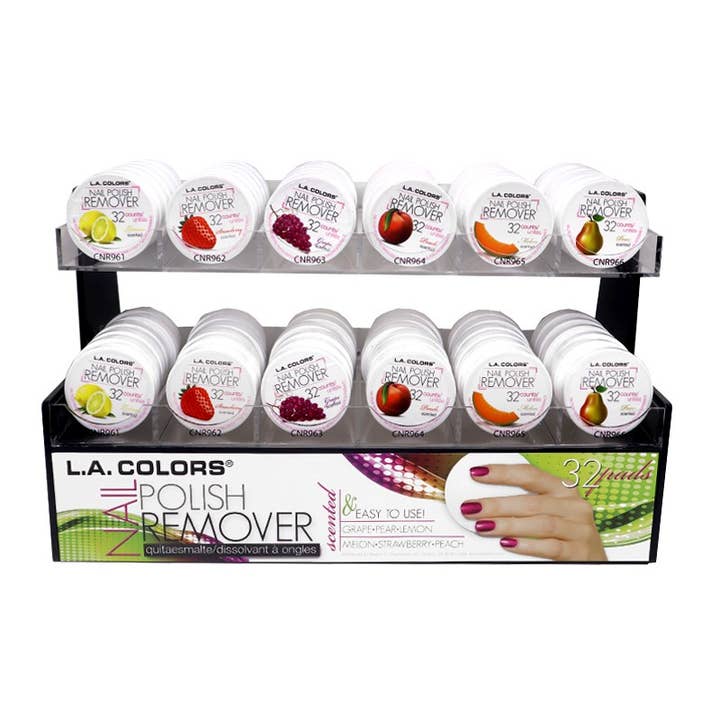 PINEAPPLE Beauty - Wholesale Nail Polish Remover - LA Colors CAD15.1 Nail Polish Remover Pads Display - 144pc