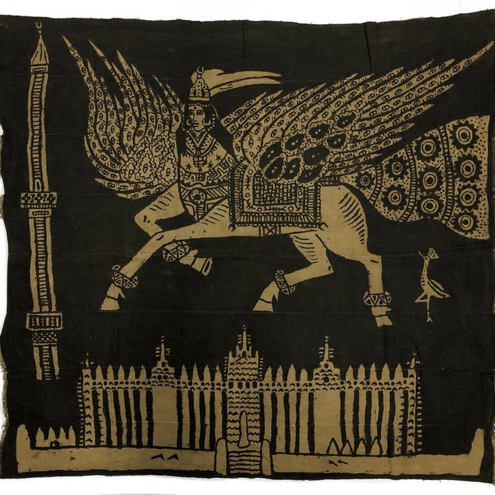 Tissu Boue Vintage du Mali - 49" x 44" pour la vente par The Niger Bend