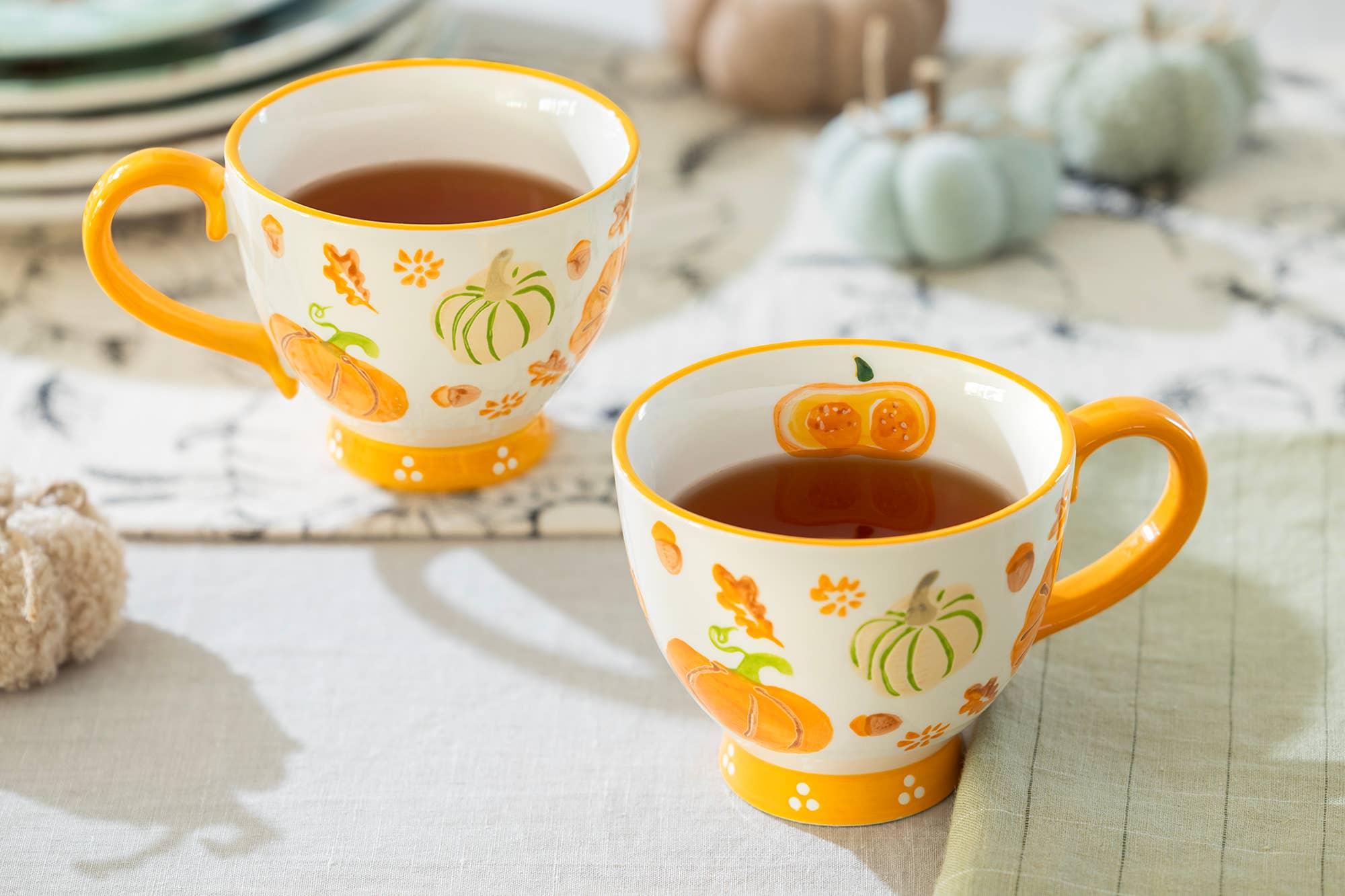 Grace Teaware - Wholesale Coffee Mug - Pumpkins Orange Latte 14oz Mug