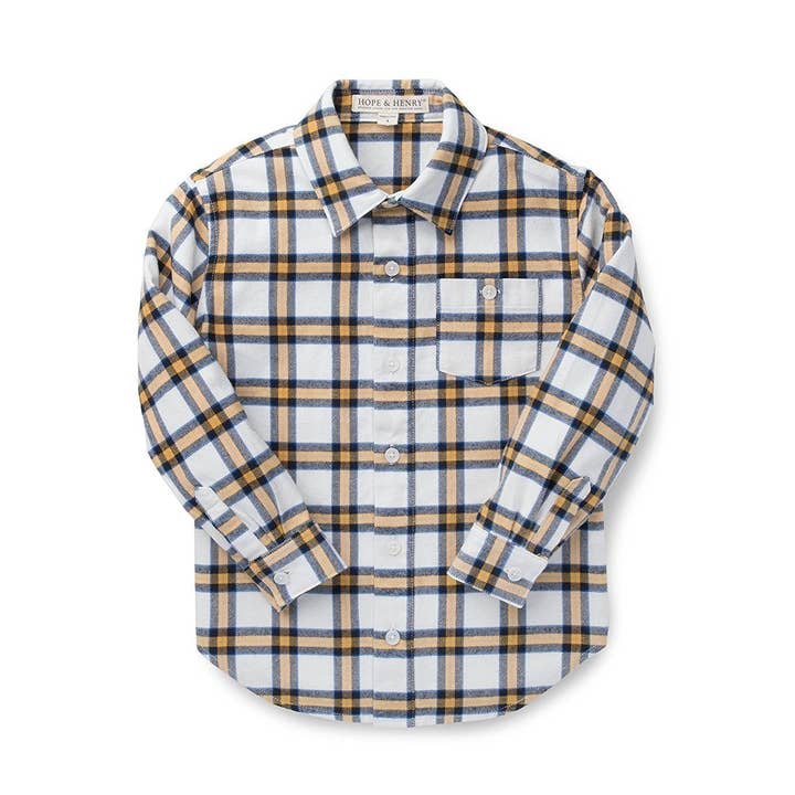Brushed Flannel Button Down Shirt for wholesale by Hope and Henry