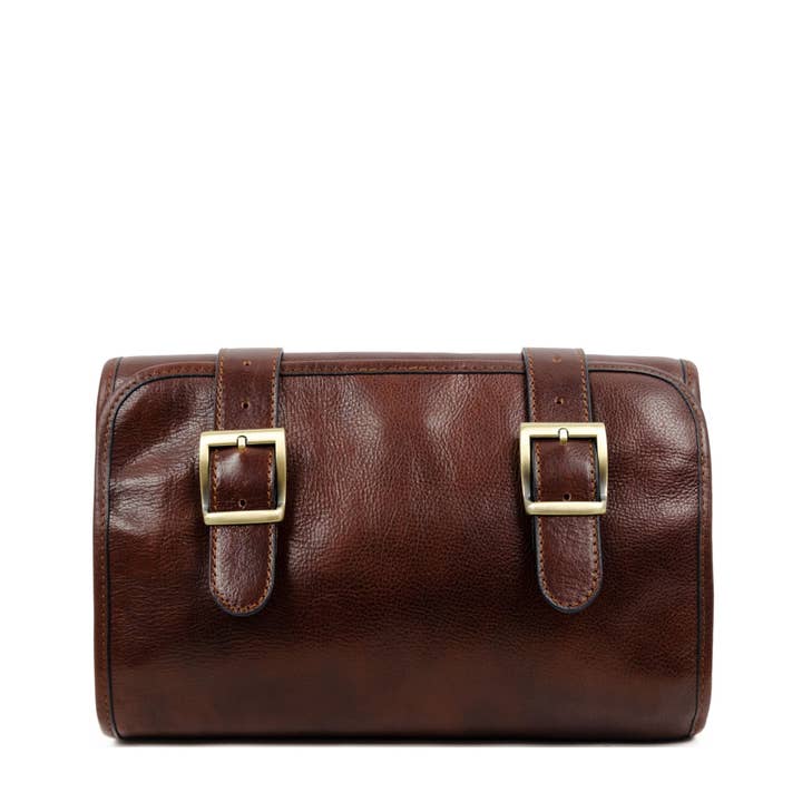 Black Leather Hanging Wash Bag Toiletry Bag - Dracula for wholesale on Faire