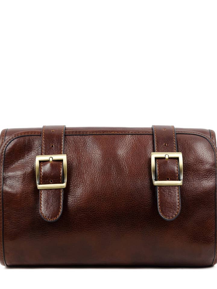 Leren Opruimbare Toilettas met Ophanghaak - Dracula voor wholesale door Time Resistance