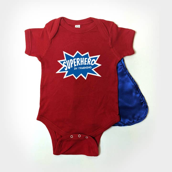 Superhero In Training Baby Snapsuit with Cape for wholesale by everfan