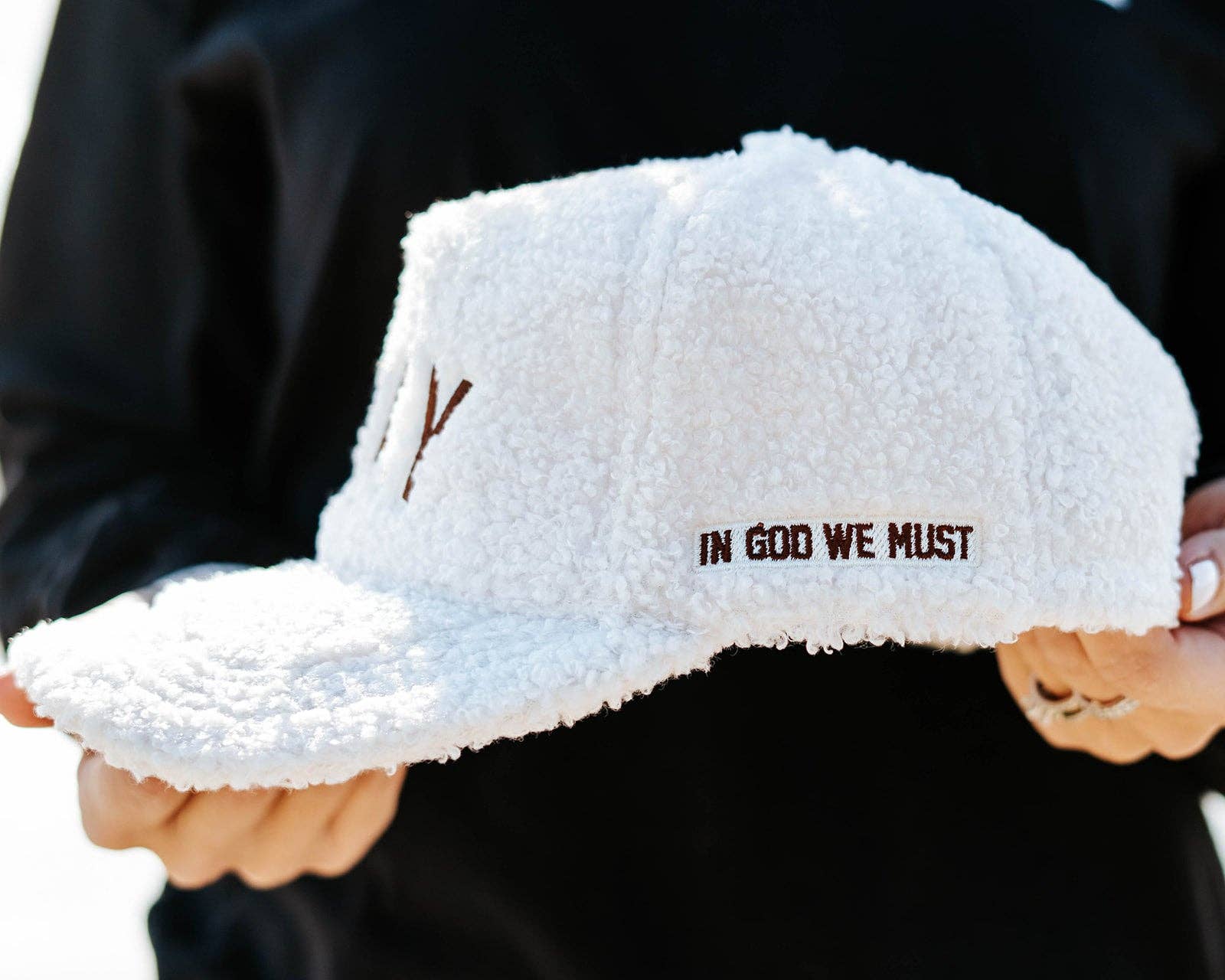 In God We Must - Wholesale Trucker Hat - Women's - 'Pray' Sherpa Snapback6