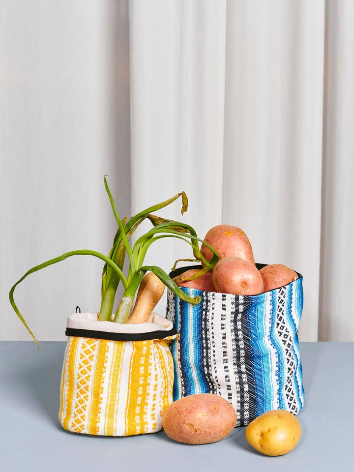 Alpujarra basket blue and yellow for wholesale by Eturel Madrid