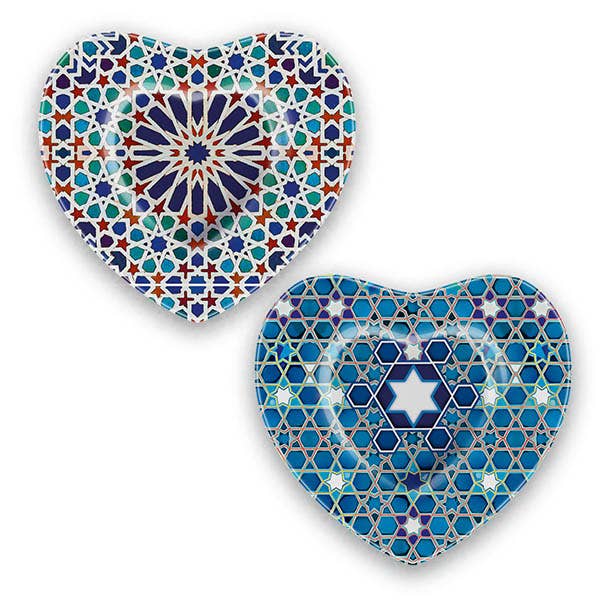 JUMI - Wholesale Ashtray - Set of 2 Crystal Ashtrays Heart Shape Tiles0