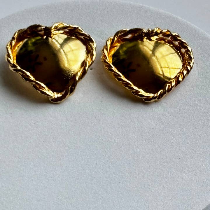 Gold Heart Shape Earrings | Elegant & Stylish Jewelry for Every Occasion for wholesale on Faire2
