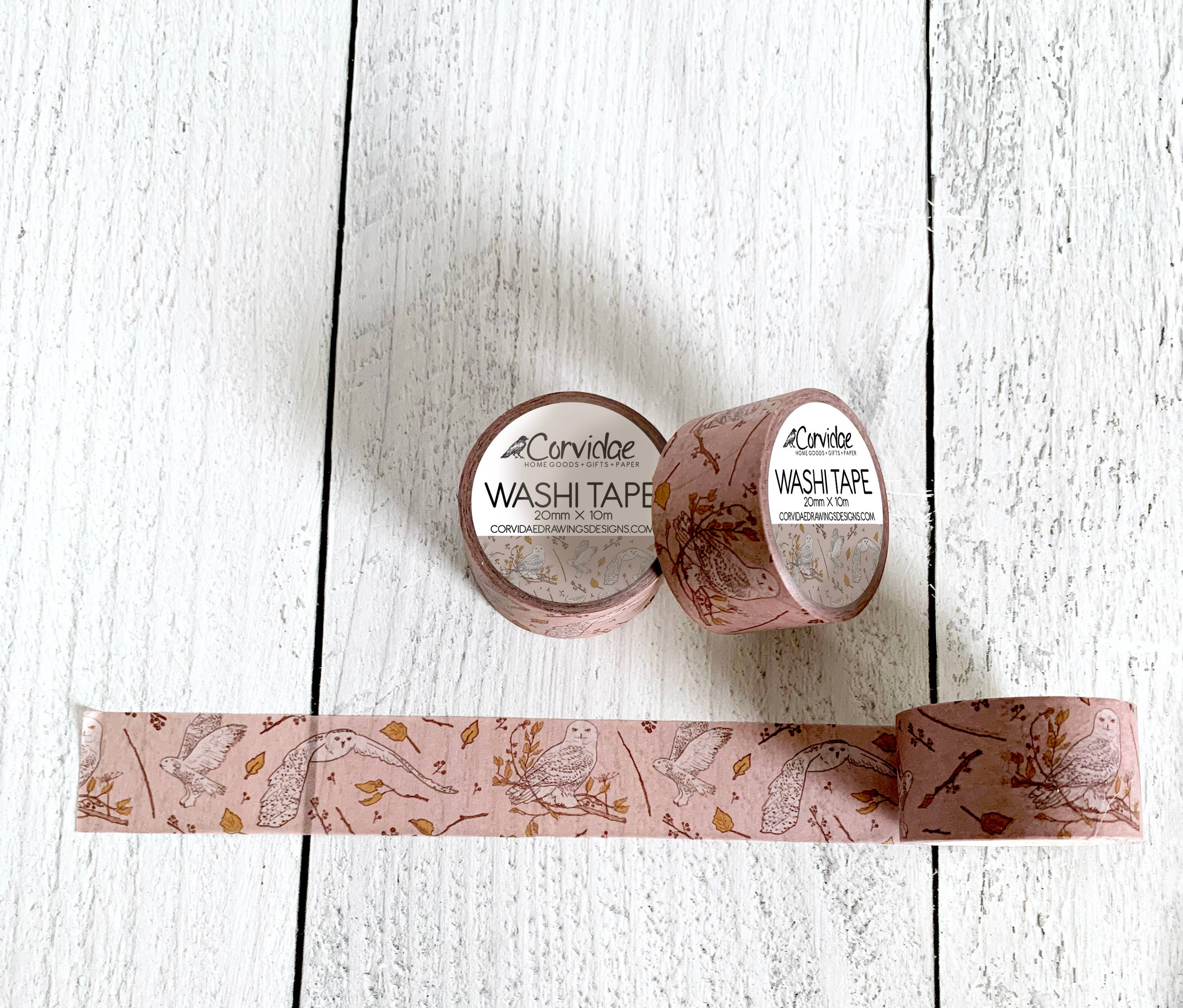 Corvidae drawings & designs - Wholesale Washi Tape - Snowy Owl Washi Tape1