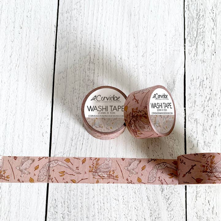 Corvidae drawings & designs - Wholesale Washi Tape - Snowy Owl Washi Tape1