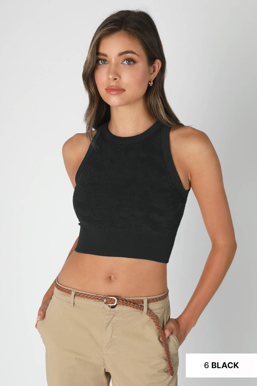 NIKIBIKI - Wholesale Knit Top - Women's - NS8330 - Lace High Neck Crop17