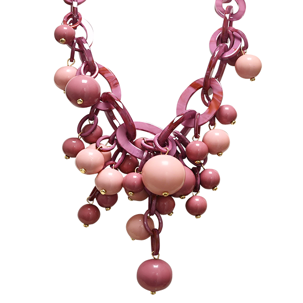 AMORINO SRL - Wholesale Beaded/Pearl Necklace - CHAIN RESIN NECKLACE WITH SPHERES - FT24152A4778