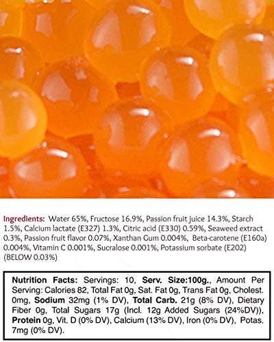Syruvia - Wholesale Beverage Mix - 2 LB Passion Fruit Flavored Popping Boba3