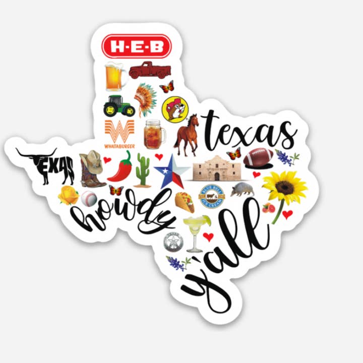 Southern Bell Market - Wholesale Sticker - Texas Symbols Sticker3