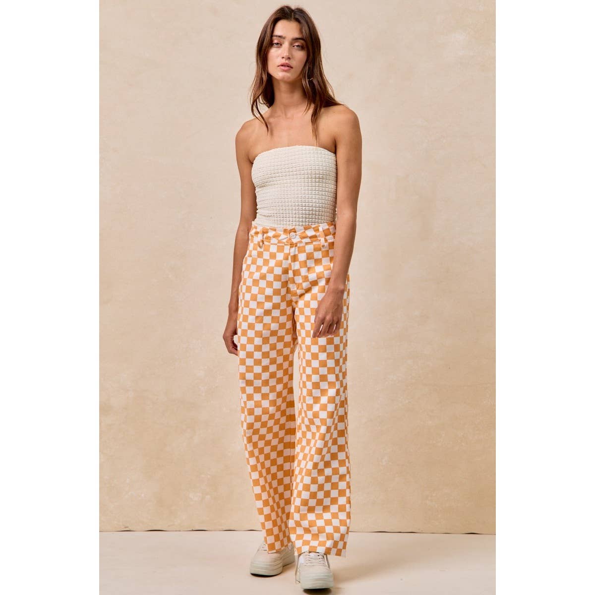 ORANGE Spieltag Thema Karierte Druckhose für den Großhandel auf Faire0