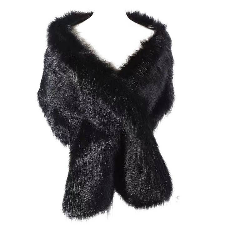 Diacly - Wholesale Fur/Faux Fur Coat - Women's - Over Size Faux Felt Fur Insert Shawl Wrap
