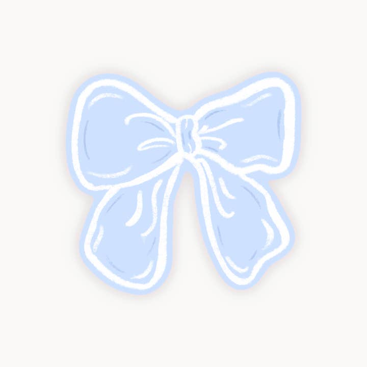 Golden Hour Press Co. - Wholesale Sticker - Blue Bow Sticker