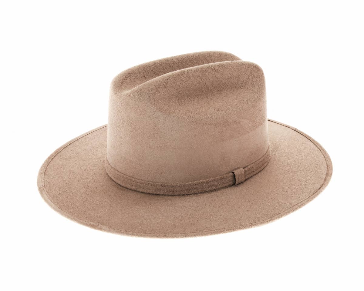 DNMC - Wholesale Fedora - Women's - Flat Brim Western Rancher Hat - Premium Vegan Suede2