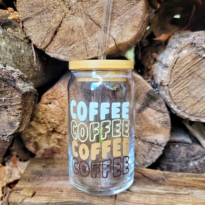 Tasse à café rétro, Boîte en verre à café rétro, Tasse à café glacé pour la vente par Superior Sweet Water