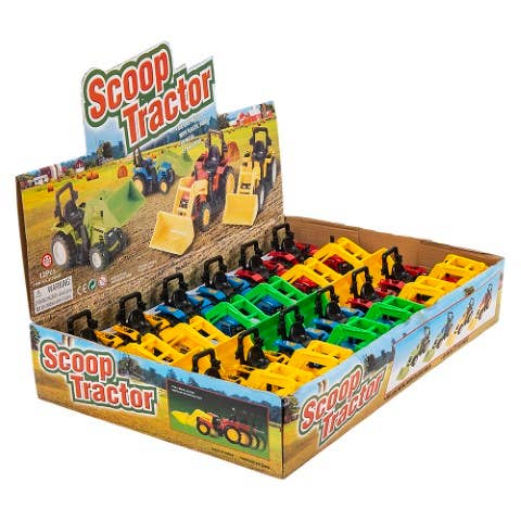 The Toy Network - Wholesale Toy Car/Truck - Kids - 6" Diecast Scoop Tractor 12/Display1